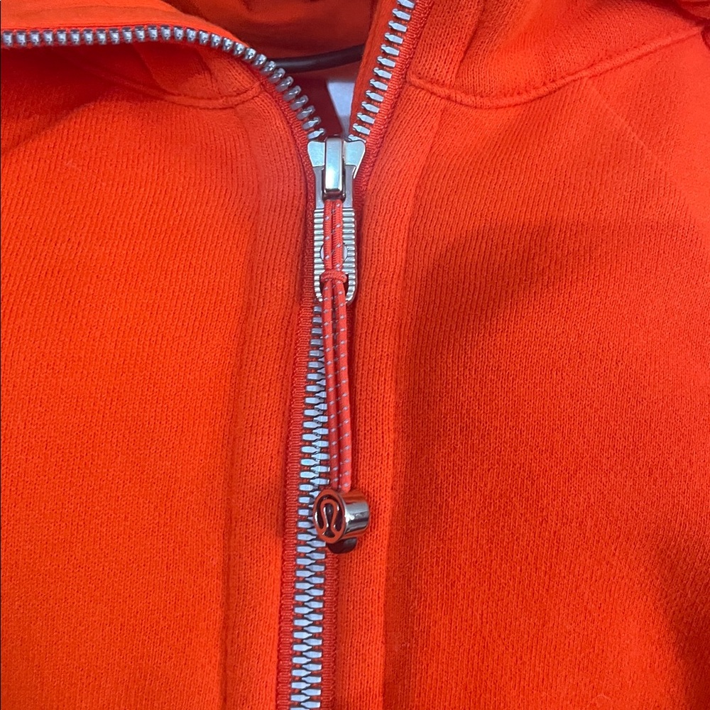 lululemon athletica Jacket Lululemon Scuba Full-Zip Cropped Hoodie Solar Orange - Picture 6 of 14